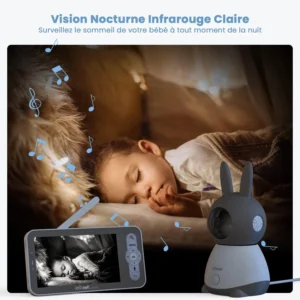 ieGeek 5 Inch Baby Monitor with 2 Cameras 2K/3MP