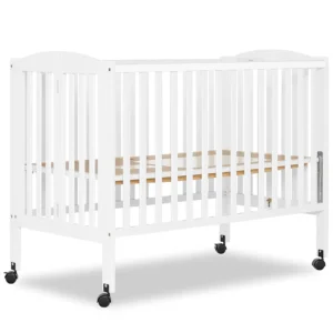 Folding Baby Crib in White